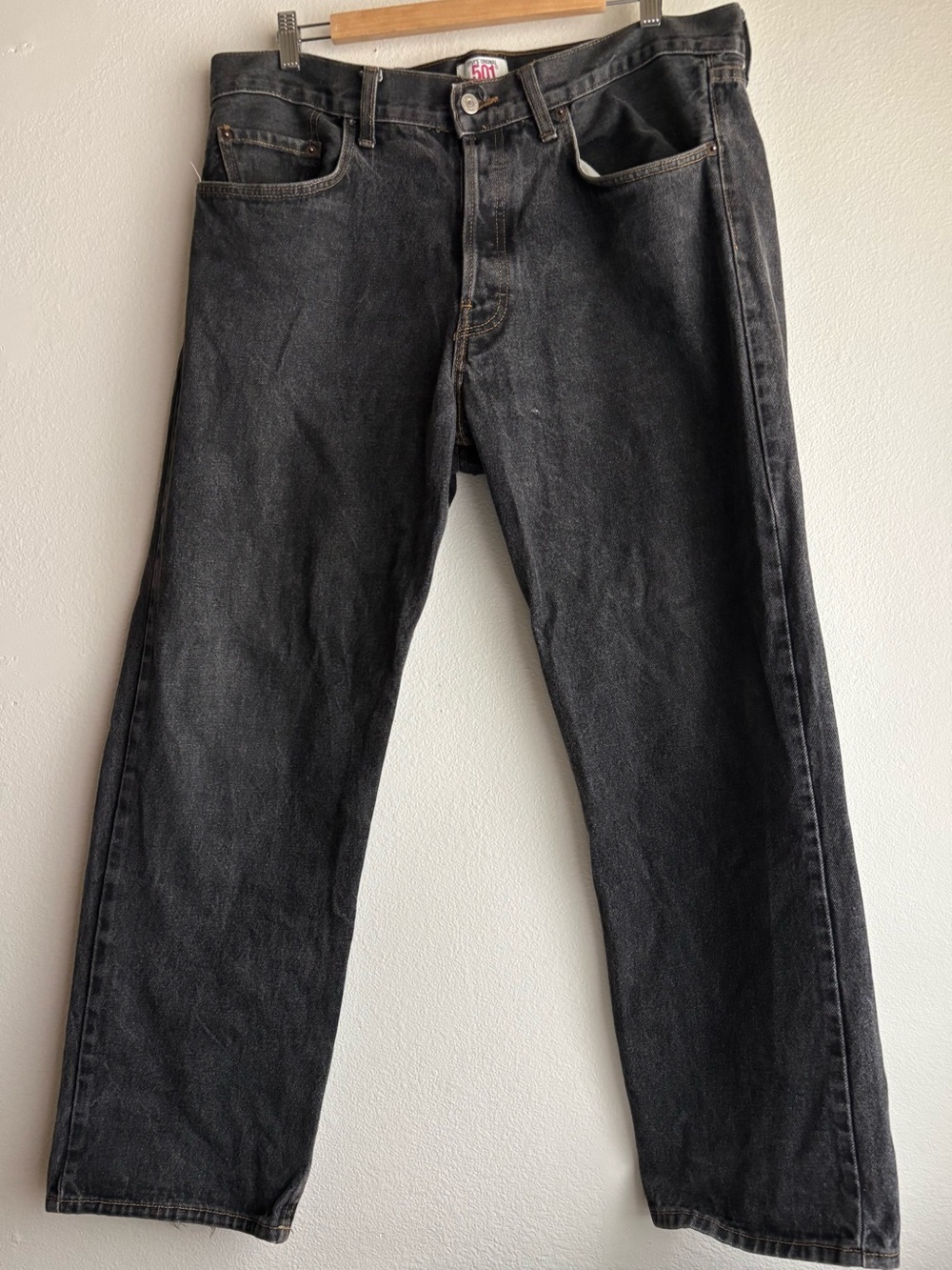 Levi’s 501 Original Straight Leg Button Fly Black Distressed Vintage 90s USA